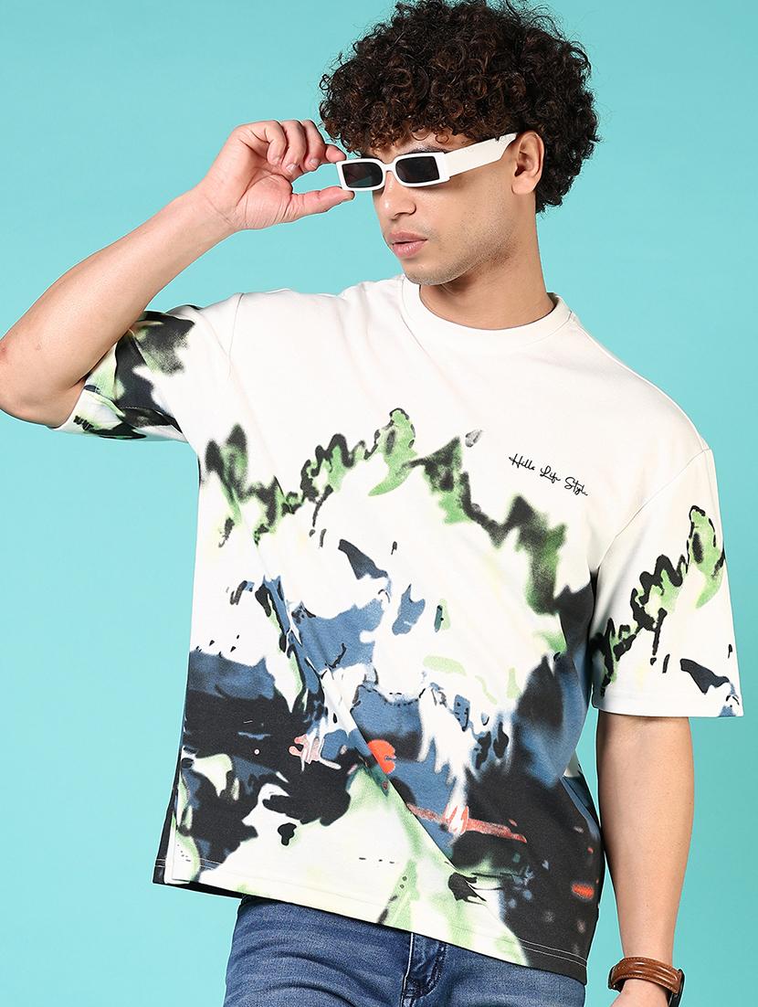 men round neck printed t-shirt - 21765669 - Standard Image - 1