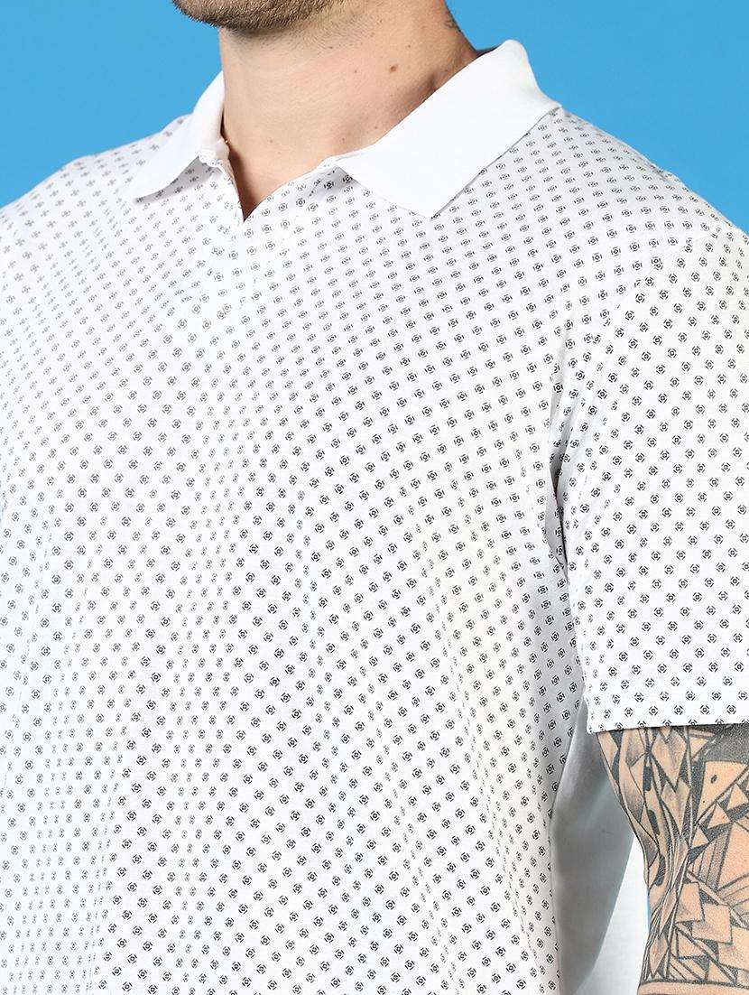 men printed short sleeve regular fit polo t-shirt - 21765671 -  Standard Image - 4