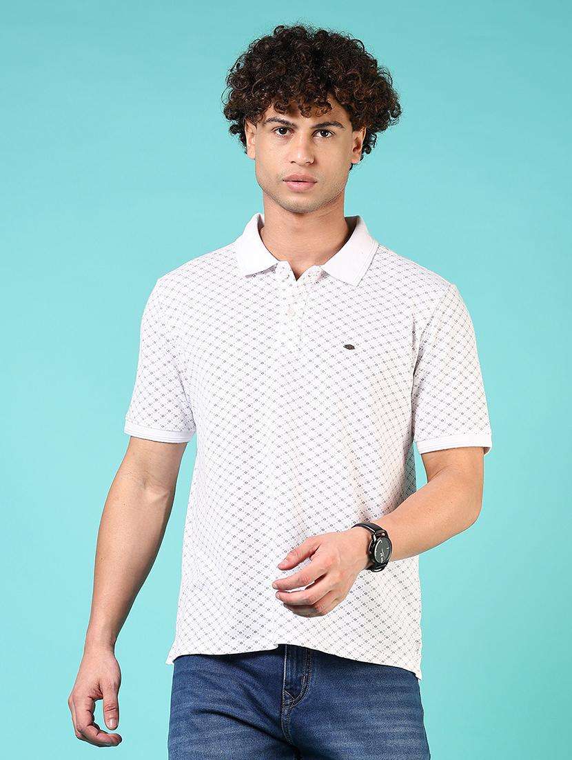men printed short sleeve regular fit polo t-shirt - 21765674 -  Standard Image - 1