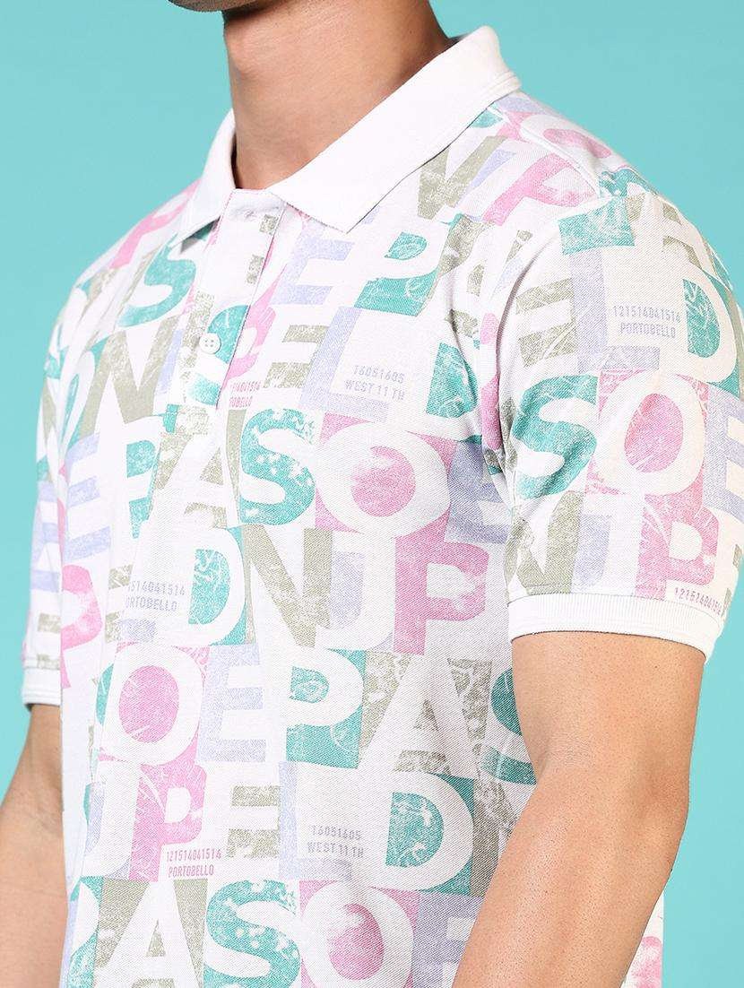 men printed short sleeve regular fit polo t-shirt - 21765675 - Standard Image - 4