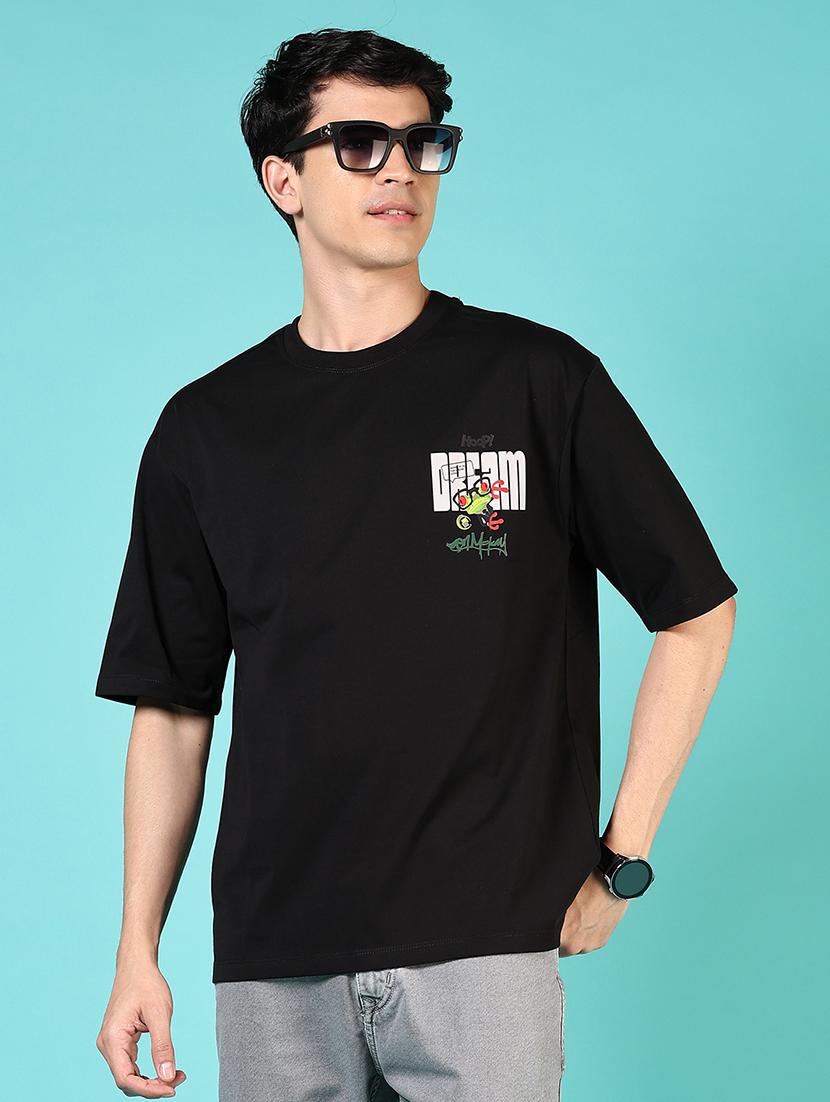 men round neck front & back print t-shirt - 21765676 -  Standard Image - 1