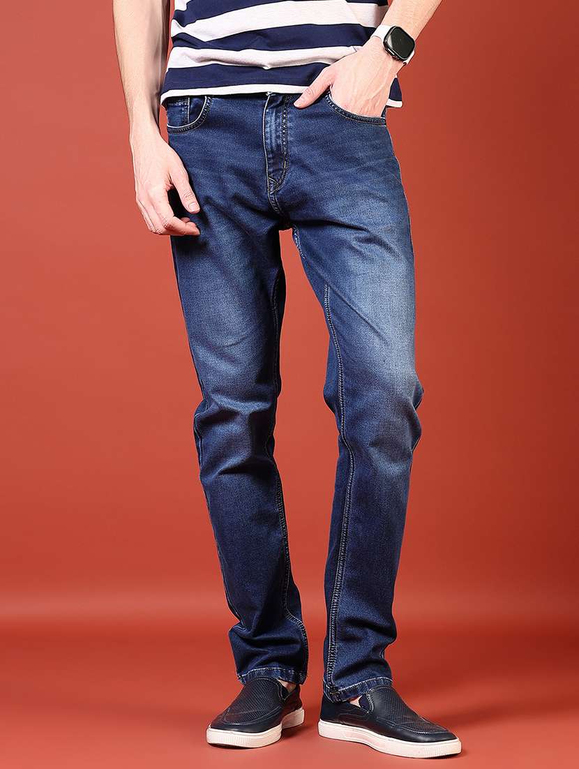 men solid mid rise slim fit jean - 21765772 -  Standard Image - 1