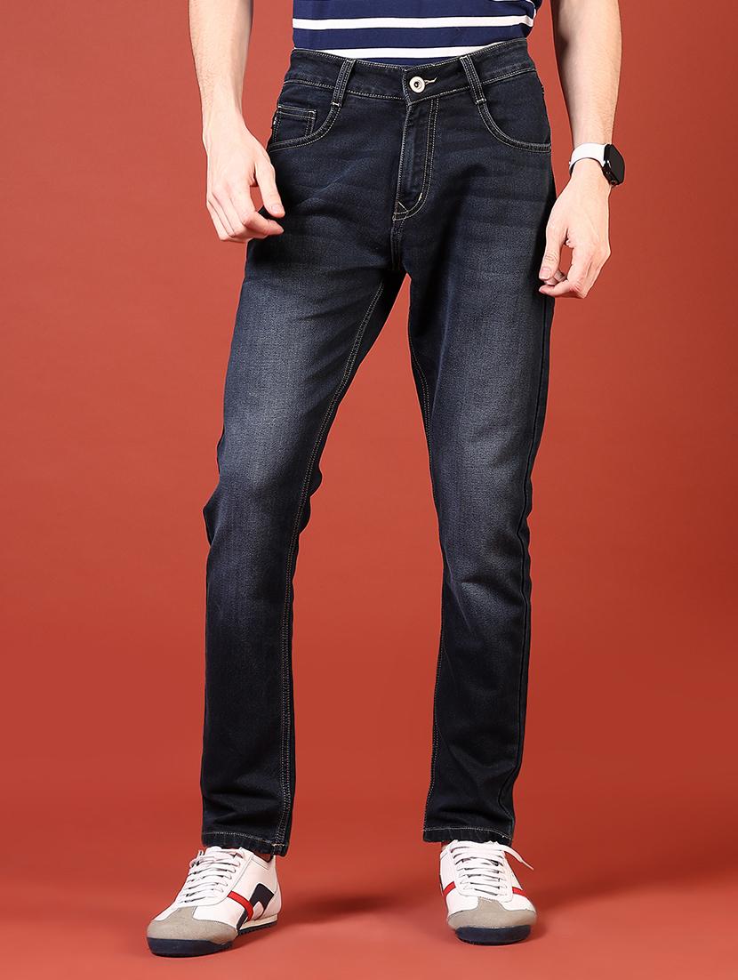 men solid mid rise slim fit jean
