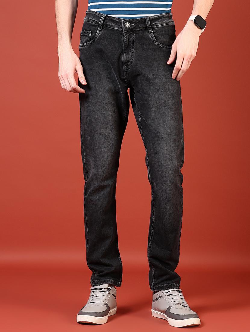men solid mid rise slim fit jean