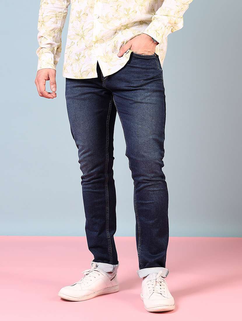 men solid mid rise slim fit jean - 21765791 - Standard Image - 1