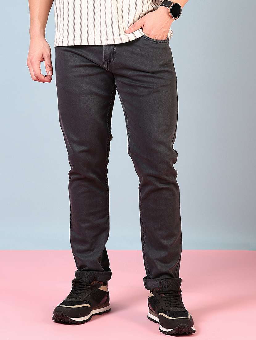 men solid mid rise slim fit jean - 21765794 -  Standard Image - 1