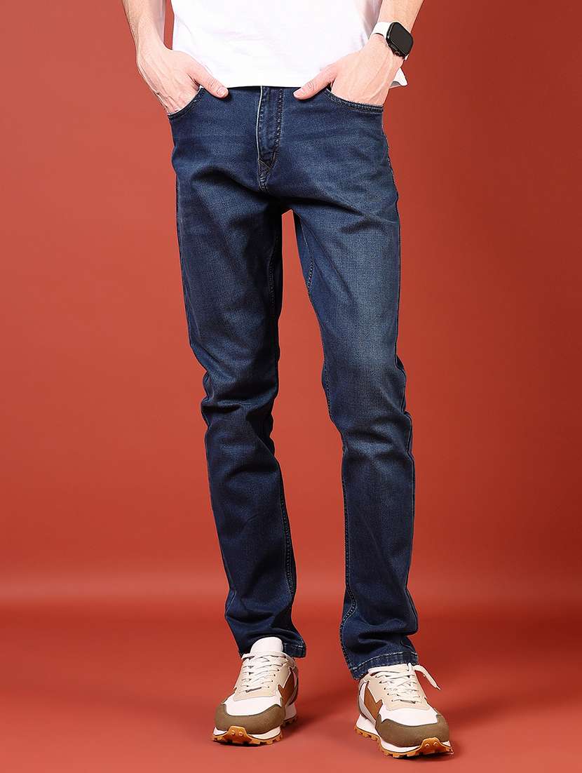 men solid mid rise slim fit jean - 21765797 -  Standard Image - 1