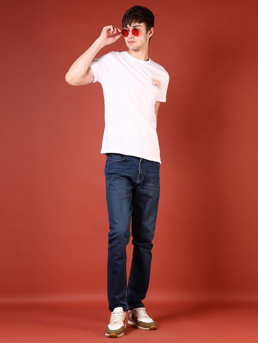 men solid mid rise slim fit jean - 21765797 -  Standard Image - 4