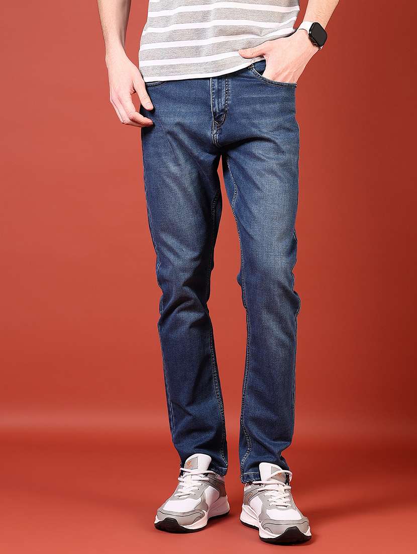 men solid mid rise slim fit jean - 21765799 -  Standard Image - 1