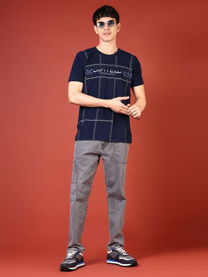 men solid mid rise denim cargo - 21765812 -  Standard Image - 4