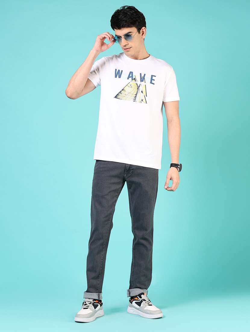 men solid mid rise straight fit jean - 21765819 -  Standard Image - 4