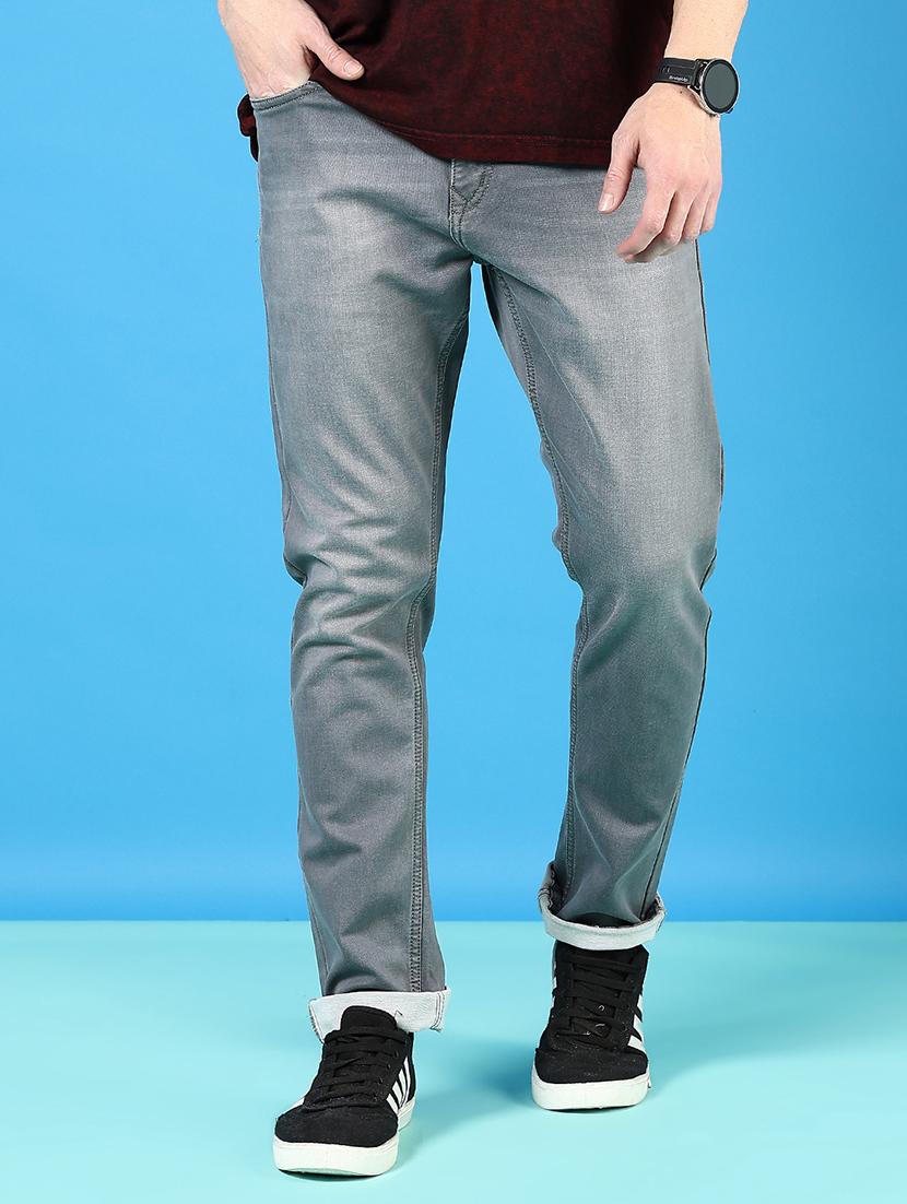 men solid mid rise relaxed fit jean - 21765823 - Standard Image - 1