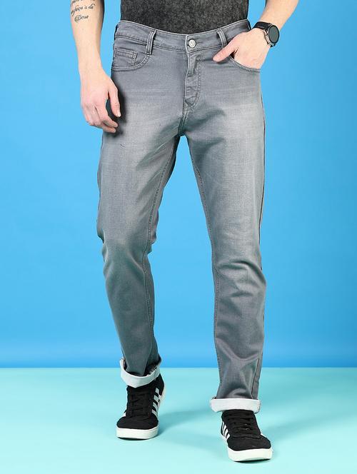 men solid mid rise relaxed fit jean - 21765824 - Standard Image - 0