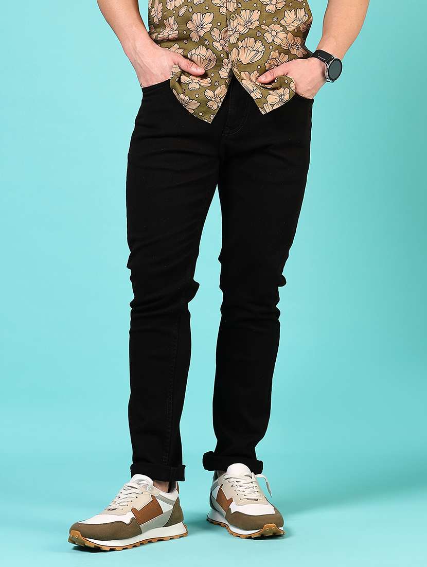 men solid mid rise slim fit jean - 21765825 -  Standard Image - 1