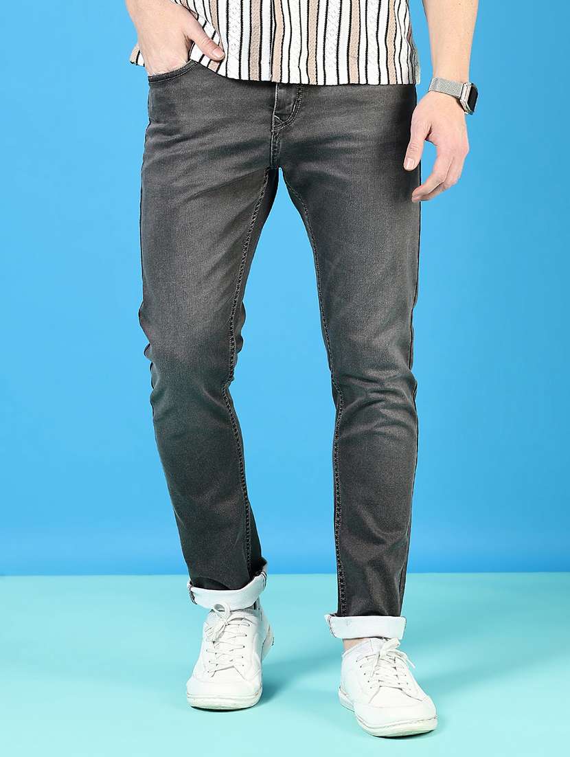 men solid mid rise slim fit jean - 21765826 -  Standard Image - 1