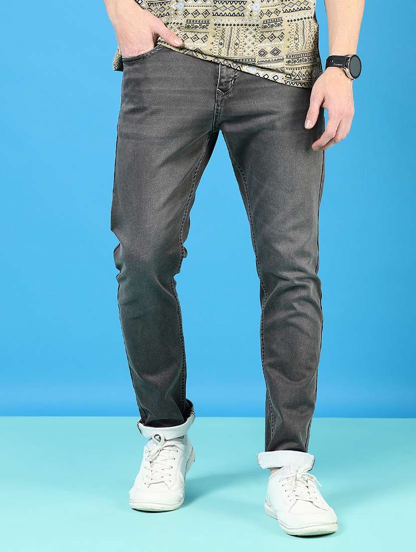 men solid mid rise slim fit jean - 21765827 -  Standard Image - 1
