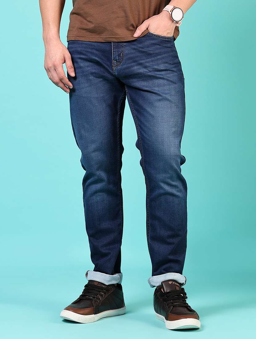 men solid mid rise slim fit jean - 21765833 -  Standard Image - 1