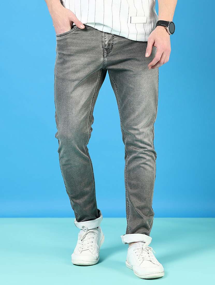 men solid mid rise slim fit jean - 21765836 -  Standard Image - 1