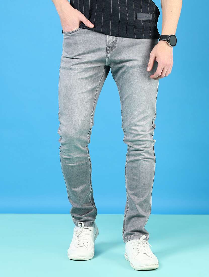 men solid mid rise slim fit jean - 21765838 -  Standard Image - 1