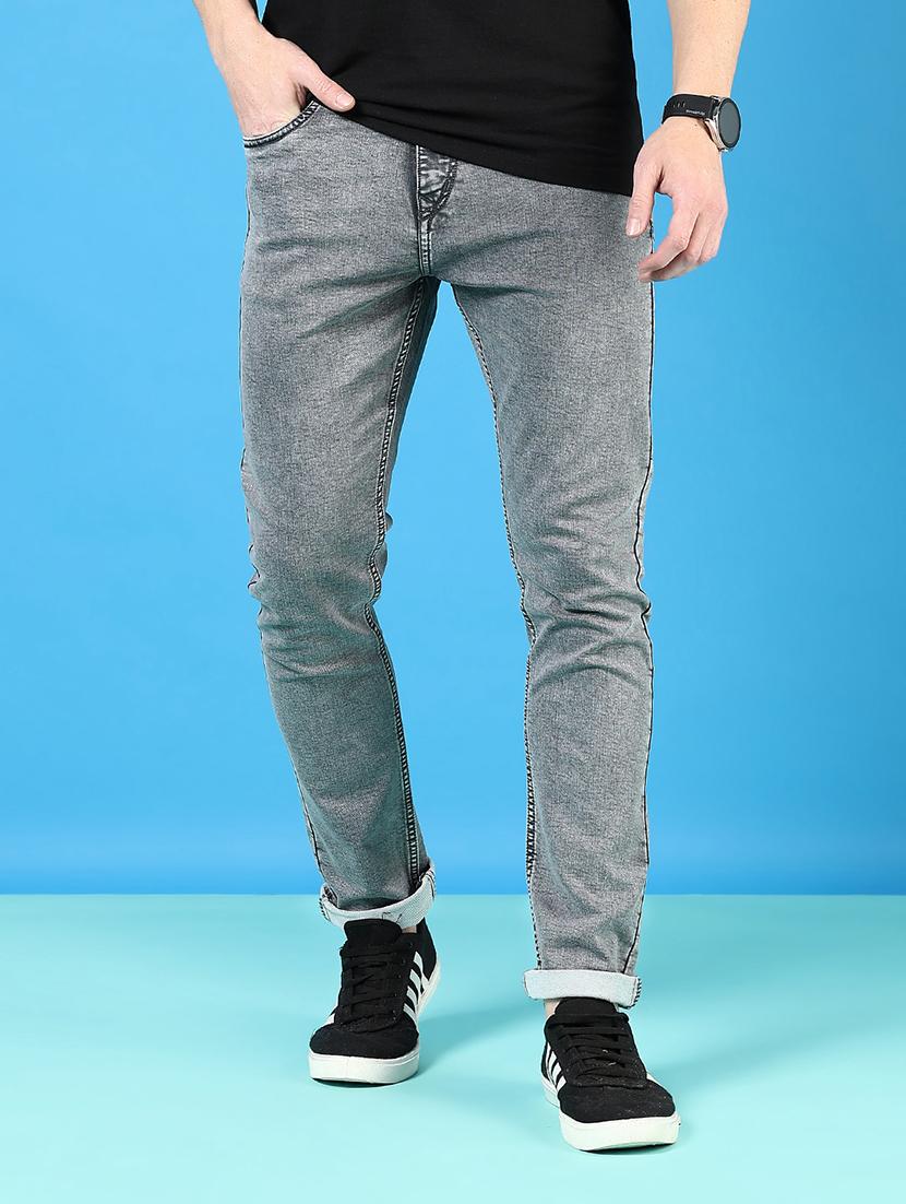 men solid mid rise slim fit jean - 21765848 - Standard Image - 1