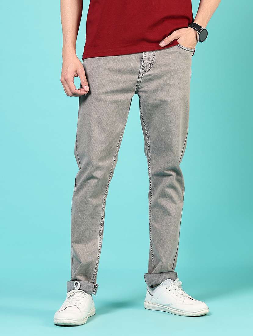 men solid mid rise relaxed fit jean - 21765857 - Standard Image - 1