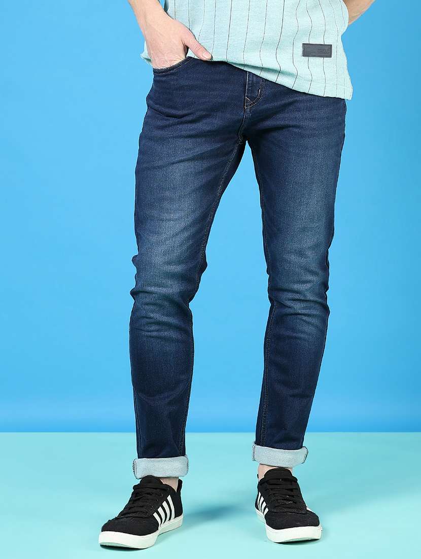 men solid mid rise slim fit jean - 21765858 -  Standard Image - 1