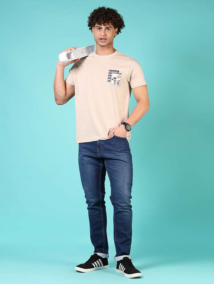 men solid mid rise slim fit jean - 21765861 - Standard Image - 4