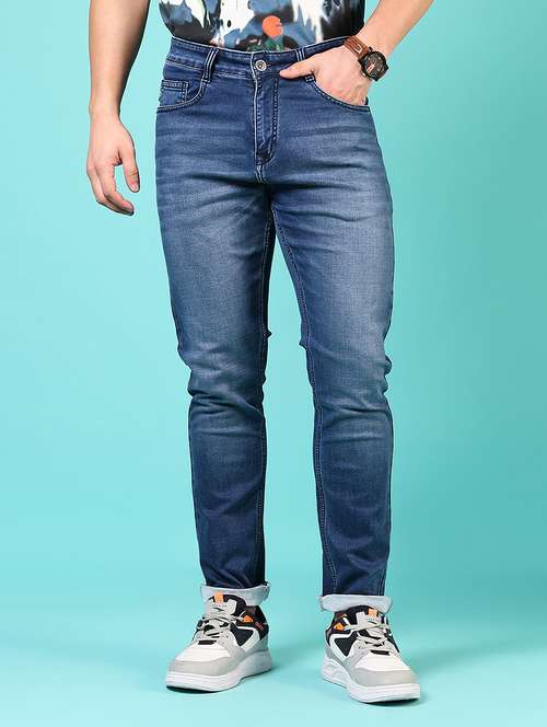 men solid mid rise slim fit jean - 21765869 -  Standard Image - 0