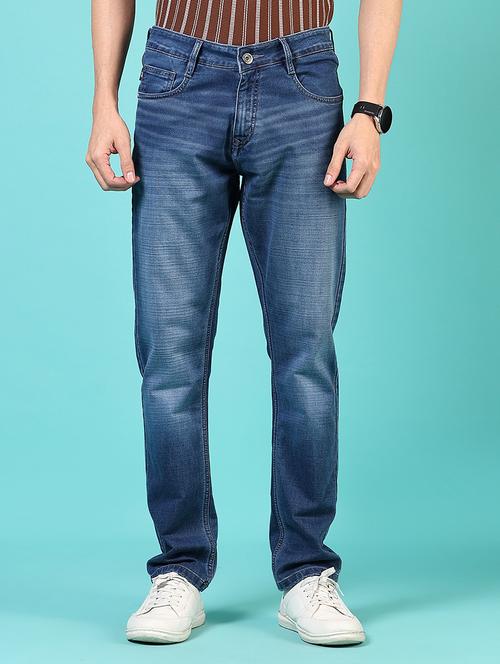 men solid mid rise relaxed fit jean - 21765874 - Standard Image - 0