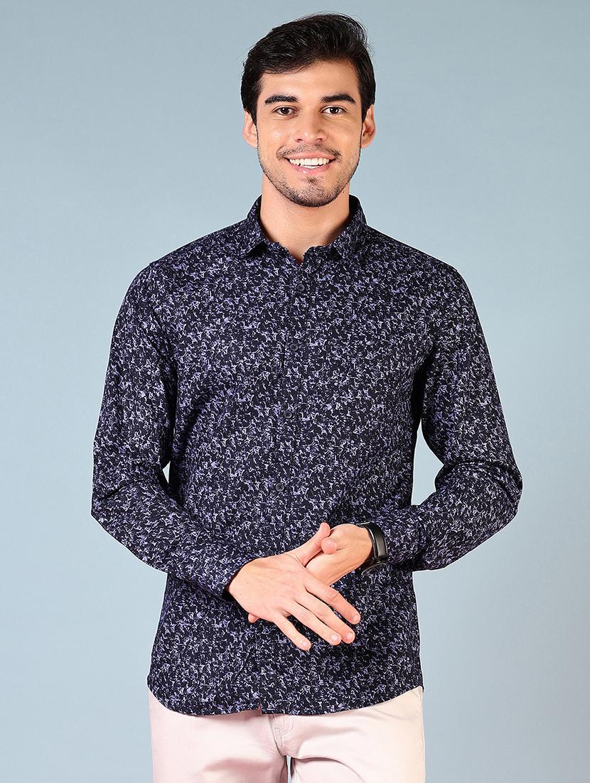 men printed long sleeve regular fit casual shirt - 21765901 - Standard Image - 1