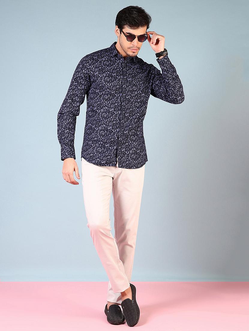 men printed long sleeve regular fit casual shirt - 21765901 - Standard Image - 4