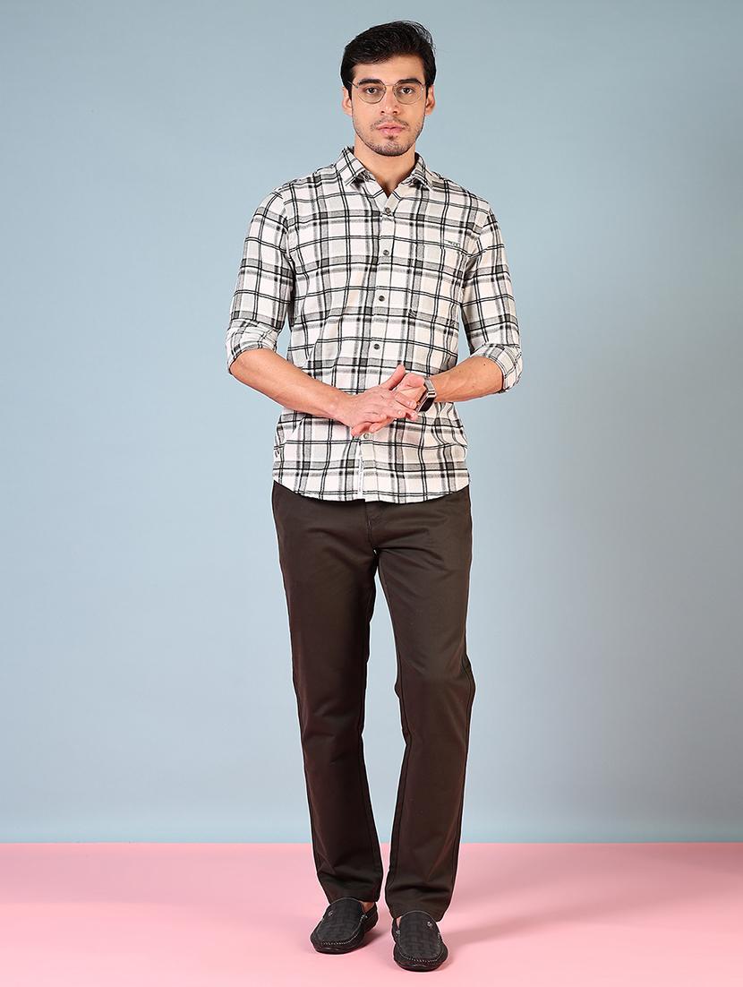 men checkered long sleeve regular fit casual shirt - 21765908 - Standard Image - 4