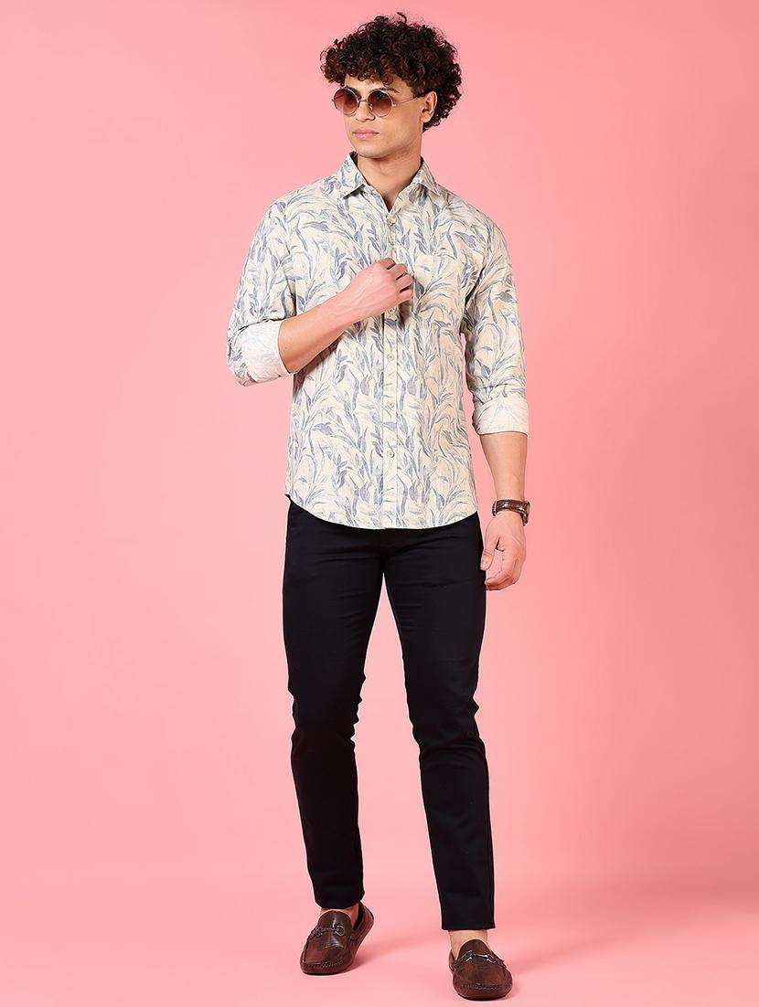 men printed long sleeve regular fit casual shirt - 21765924 -  Standard Image - 4