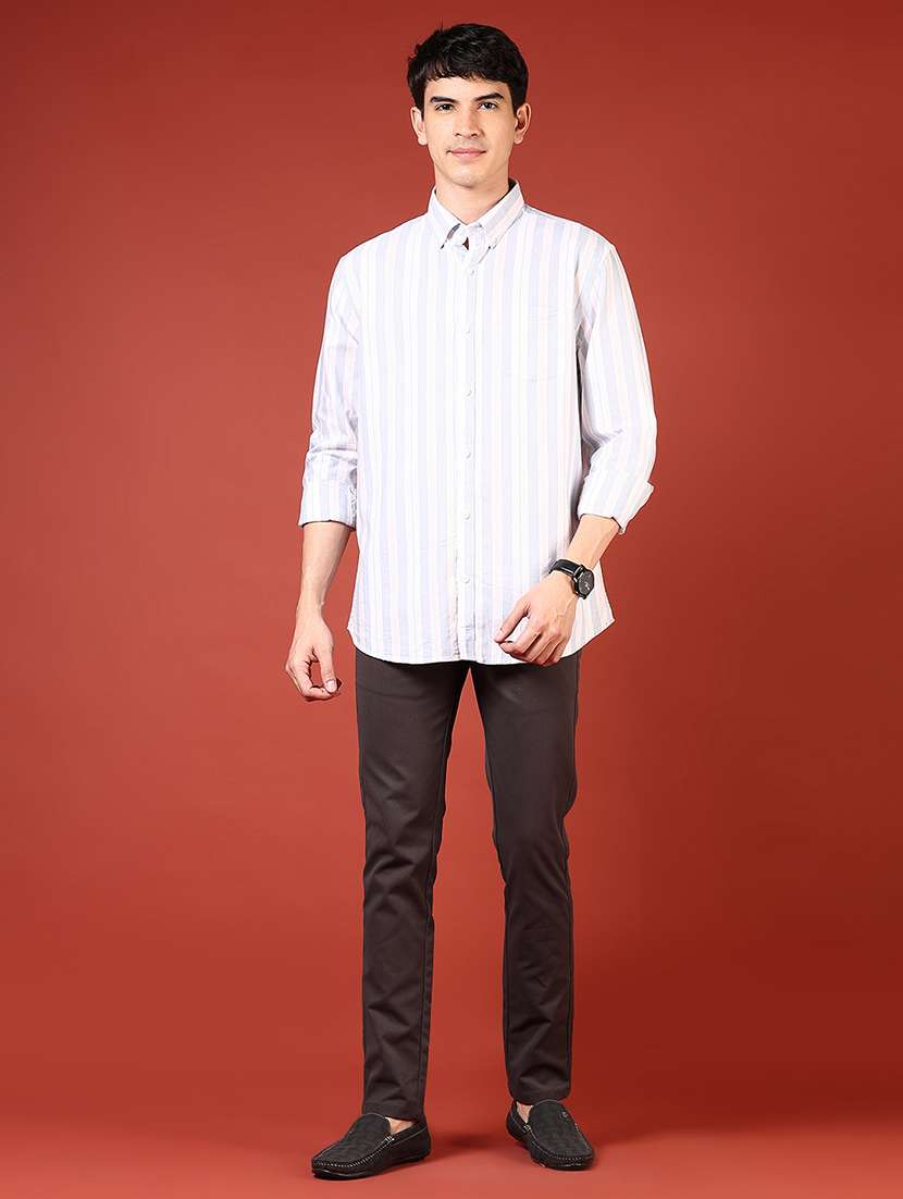 men long sleeves striped casual shirt - 21765931 - Standard Image - 4