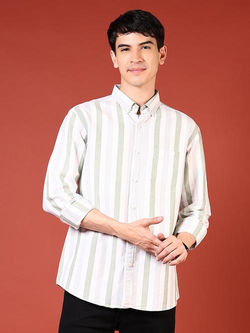 men long sleeves striped casual shirt - 21765932 -  Standard Image - 0