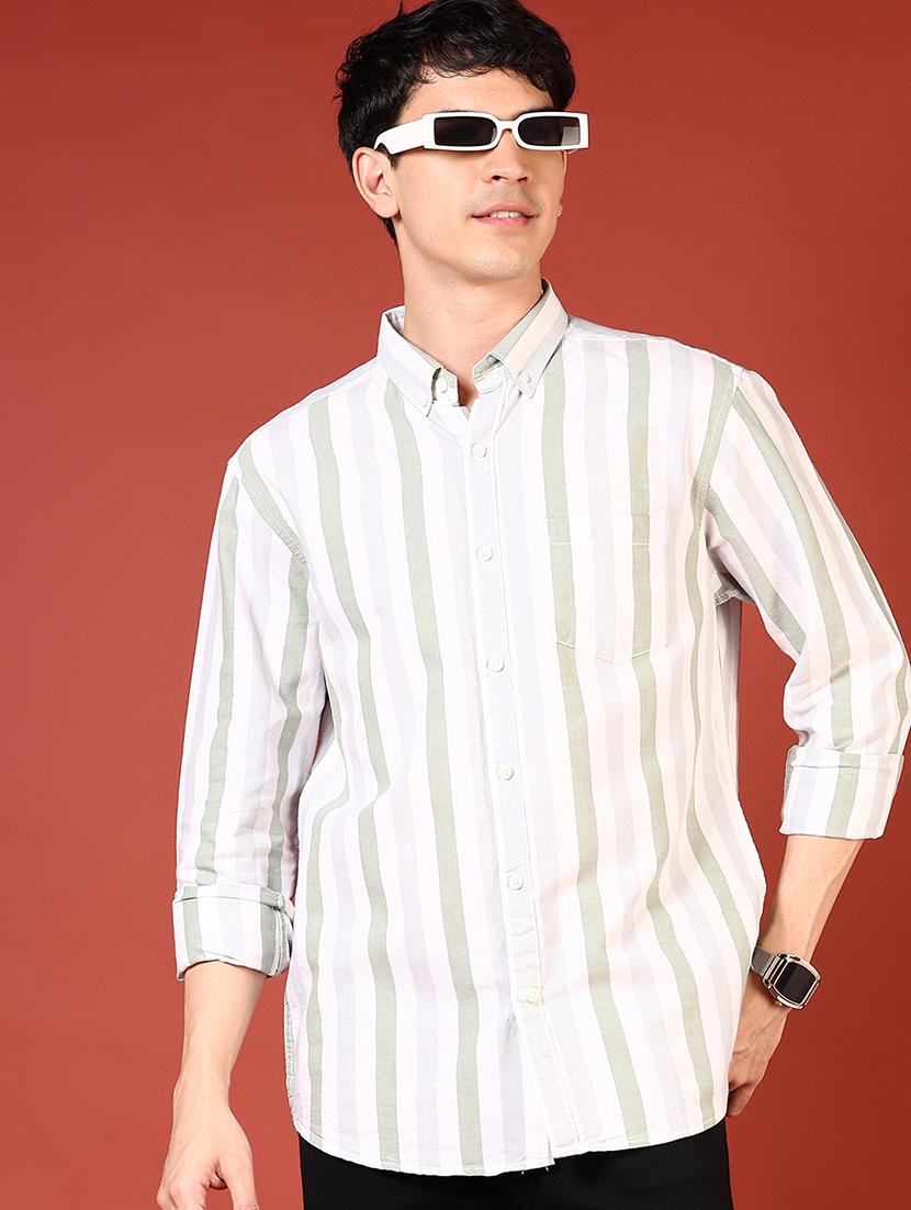 men long sleeves striped casual shirt - 21765932 -  Standard Image - 1