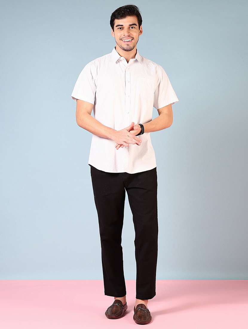 men printed short sleeve regular fit casual shirt - 21765946 -  Standard Image - 4