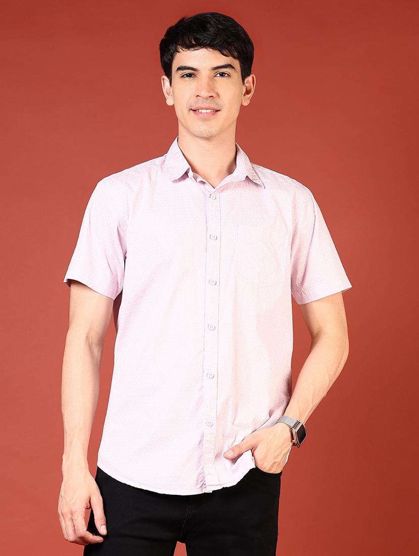 men printed short sleeve regular fit casual shirt - 21765948 -  Standard Image - 1