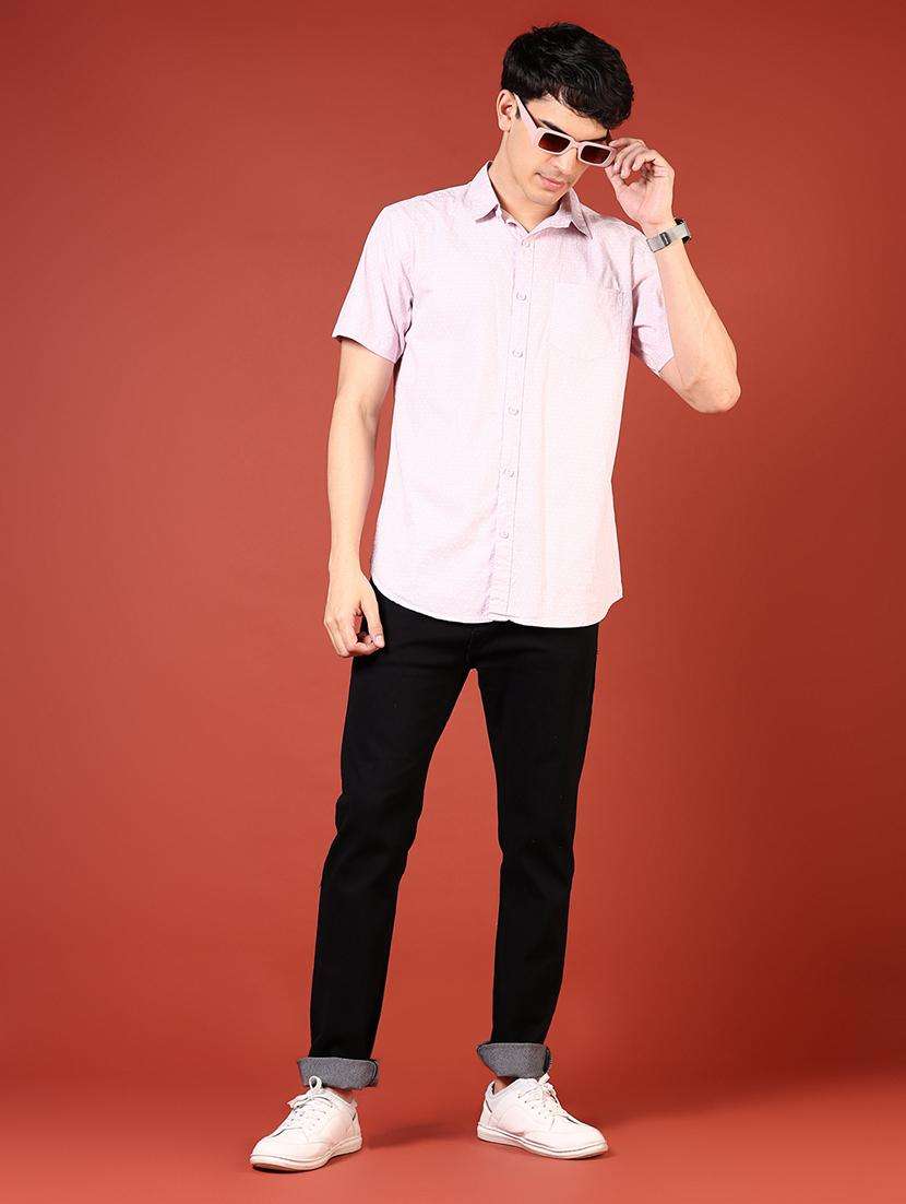 men printed short sleeve regular fit casual shirt - 21765948 -  Standard Image - 4