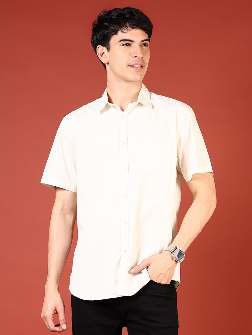 men printed short sleeve regular fit casual shirt - 21765949 - Standard Image - 1