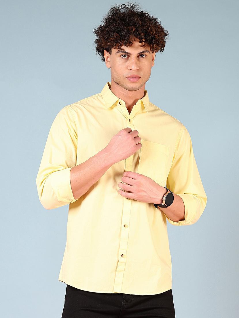 men solid long sleeve regular fit shirt - 21765956 -  Standard Image - 1