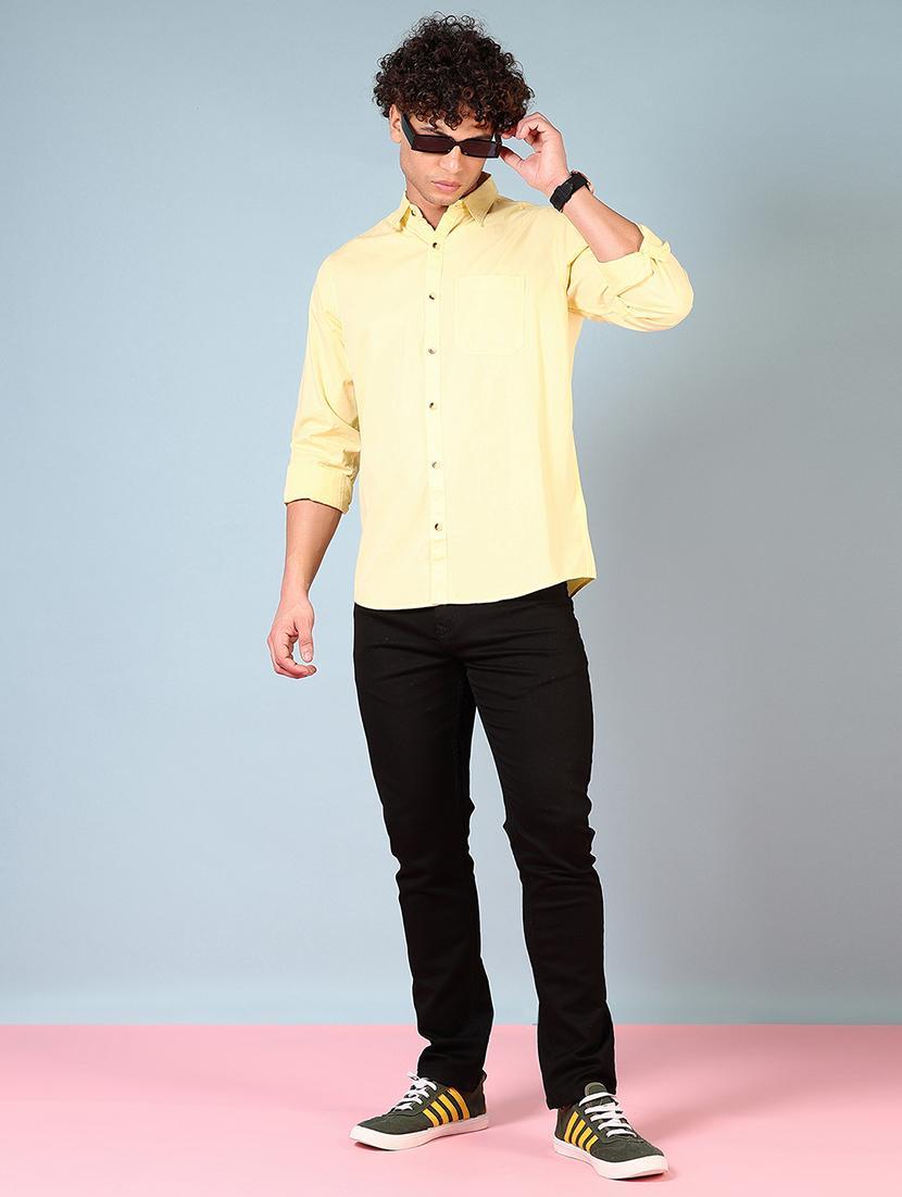 men solid long sleeve regular fit shirt - 21765956 - Standard Image - 4