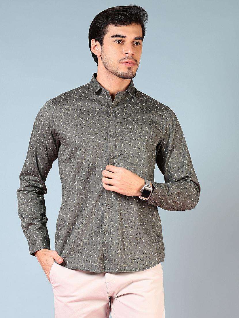 men printed long sleeve regular fit casual shirt - 21765960 -  Standard Image - 1