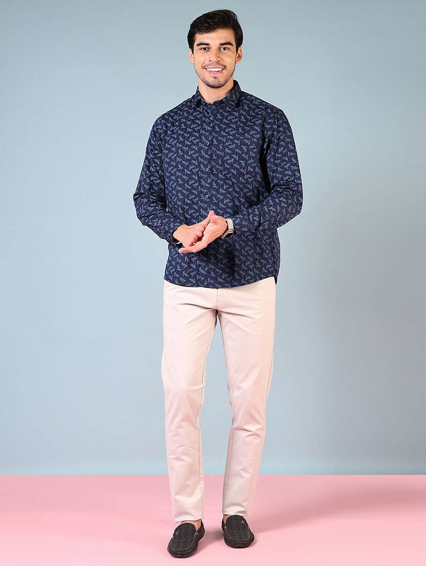 men printed long sleeve regular fit casual shirt - 21765964 -  Standard Image - 4