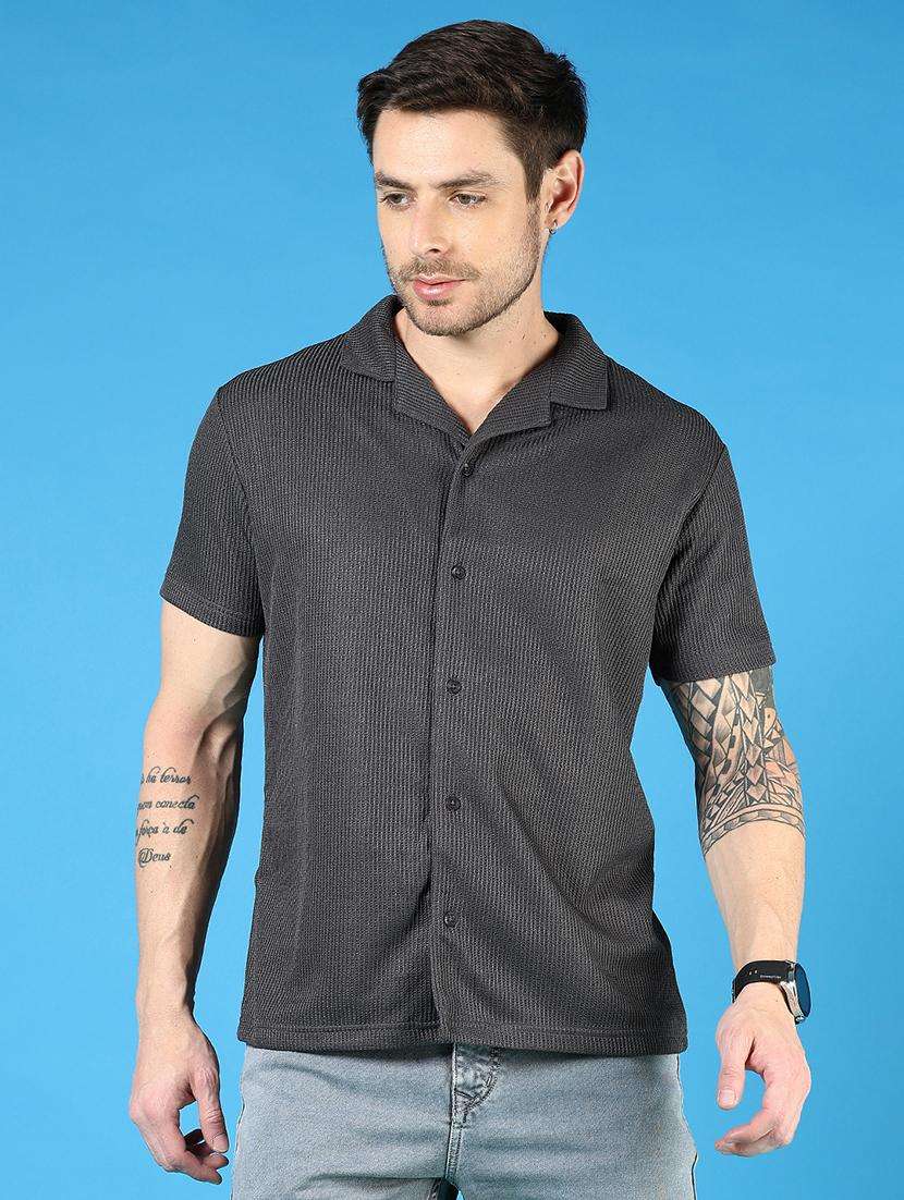 men self design short sleeve regular fit casual shirt - 21765970 -  Standard Image - 1