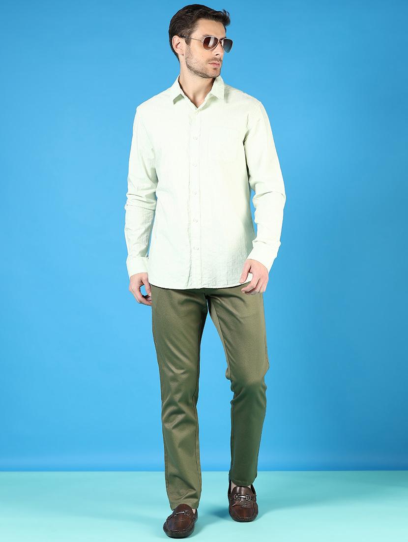 men solid collared long sleeves casual shirt - 21765984 - Standard Image - 4