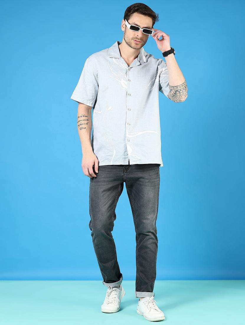 men printed short sleeve regular fit casual shirt - 21765987 -  Standard Image - 4