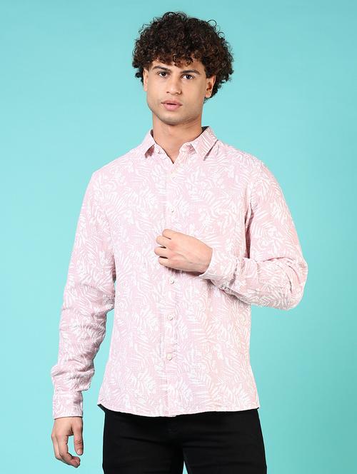 men printed collared long sleeves casual shirt - 21765992 - Standard Image - 0