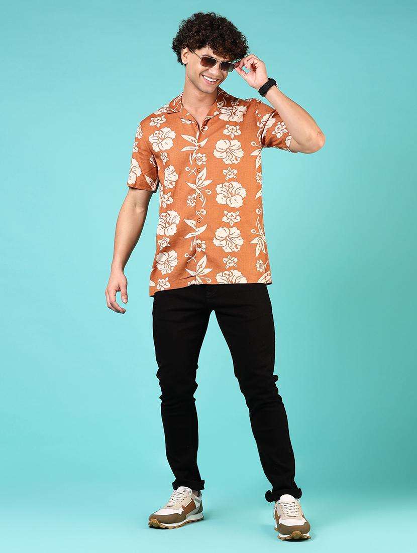 men printed short sleeve regular fit casual shirt - 21765995 -  Standard Image - 4