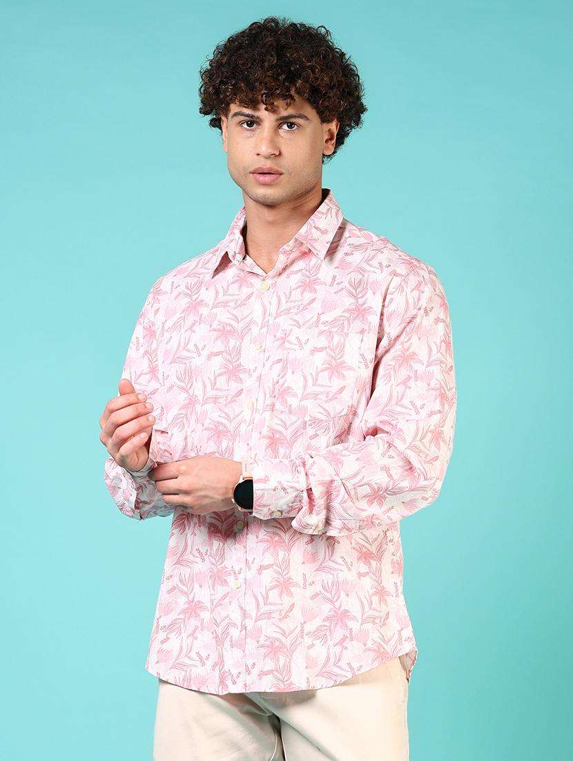 men printed long sleeve regular fit shirt - 21765996 -  Standard Image - 1